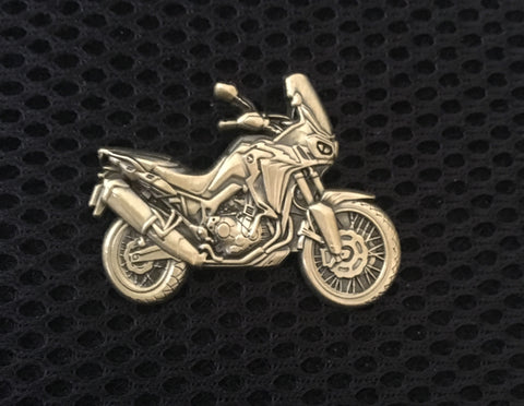 Honda CRF1000L ( GEN 1 ) Africa Twin finished in Antique Bronze 3D Lapel Badge