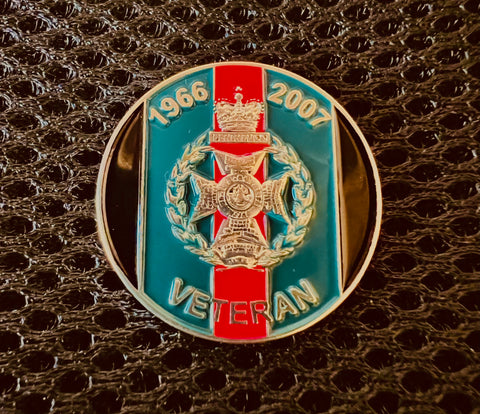 Royal Green Jackets Veteran ( RGJ-V ) Colours Lapel Badge C07