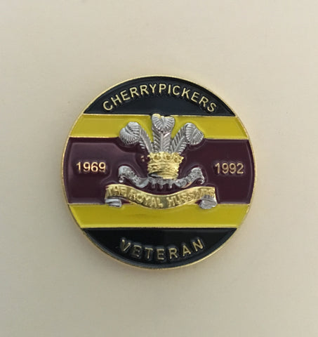 The Royal Hussars ( TRH-B ) Colours Lapel Pin 30mm C41