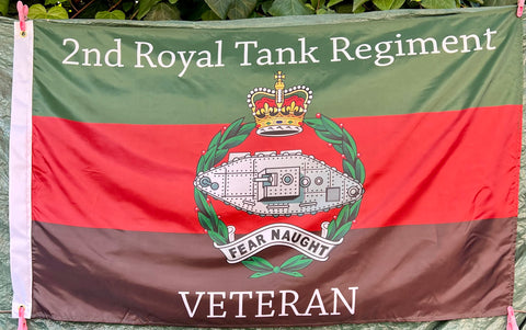 2nd Royal Tank Regiment 5’ x 3’ Colours Veteran Flag ( RTR )