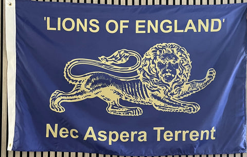 1 LANCS 'Lions of England'. 5'x 3' flag Nec Aspera Terrent