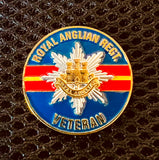 Royal Anglian Regiment Veteran ( R.ANG ) Colours Lapel Badge 30mm 3D