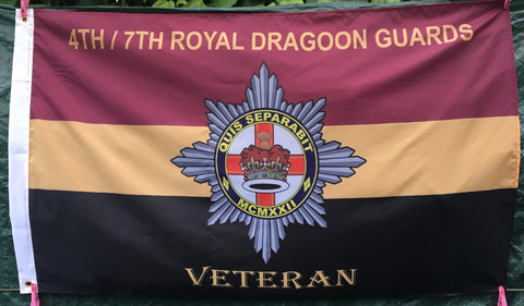 4th/7th Royal Dragoon Guards Veteran 5 x 3 Colours Flag ( 4/7RDG-V ) as