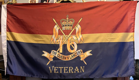 16th/5th Queens Lancers 5 x 3 Veteran Colours Flag ( 16/5 QL-V )