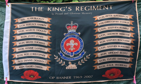 King’s Regiment Ops Banner Memorial Flag 5 x 3 ( KR/M )