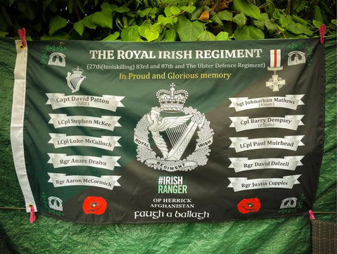 Royal Irish Ops Herrick Memorial 5’ x 3’ Flag ( RIR )
