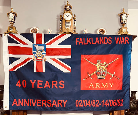 Army Falklands War 40th Anniversary 5’ x 3’ Flag ( A/FW-F )