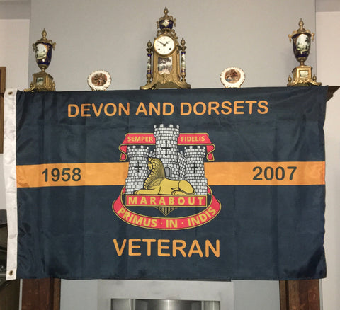Devonshire and Dorset Regiment Veteran 5’ x 3’ Colours Flag DD