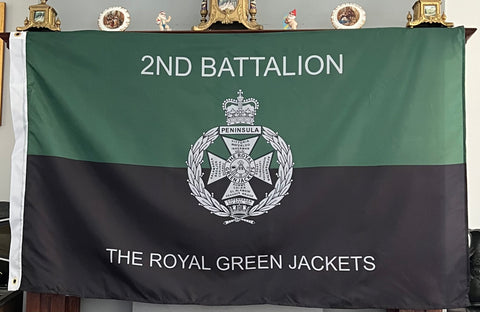 2nd Bn Royal Green Jackets 5 x 3 Flag ( 2RGJ ) – British Army Infantry Regimental Pin-badge
