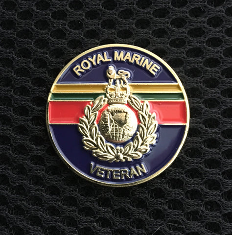 Royal Marine Veteran ( RM-V ) Colours Lapel Badge 3D 28mm C97/C98