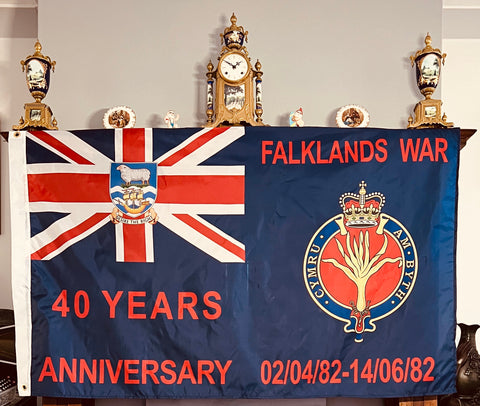 Welsh Guards Falklands War 40th Anniversary 5’ x 3’ Flag ( WG/FW-F )