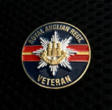 Royal Anglian Regiment Veteran ( R.ANG ) Colours Lapel Badge 30mm 3D C104