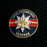 Royal Anglian Regiment Veteran ( R.ANG ) Colours Lapel Badge 30mm 3D