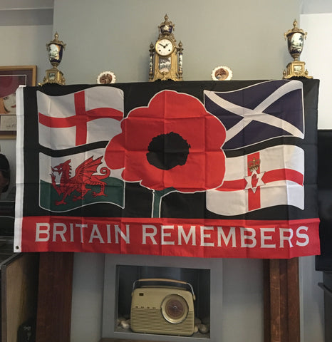 Britain Remembers 4 flag symbol 5 x 3 Flag ( LWF )