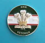 Royal Regiment of Wales Veteran ( RRW-V ) Lapel Pin 30mm 3D