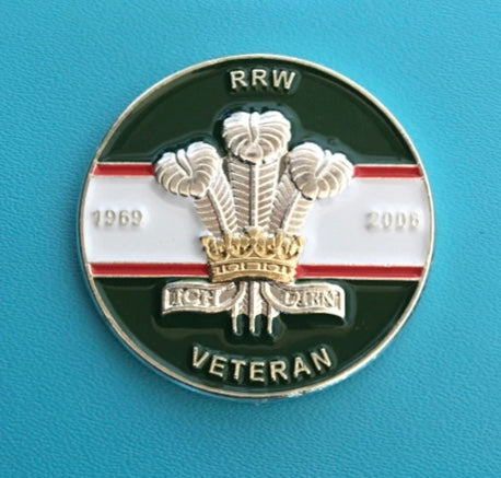 Royal Regiment of Wales Veteran ( RRW-V ) Lapel Pin 30mm 3D – British ...