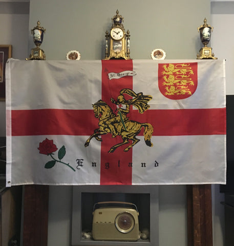 Rose/Lion/St George 5 x 3 Flag