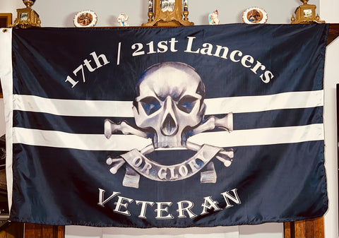 17th/21st Lancers Veteran 5’ x 3’ Colours Flag ( 17/21 L-V/F )