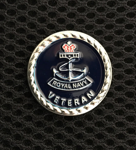 Royal Navy Veteran ( RN-V ) Colours Lapel Badge 28mm