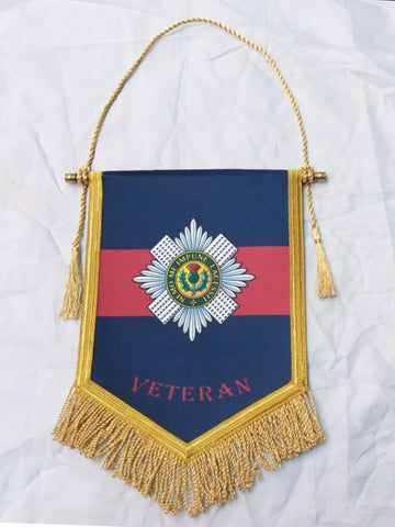 Scots Guards Colours VETERAN Pendant ( SG/V-P-B4 ) Gold Fringe