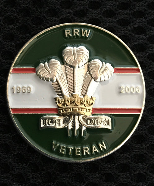 Royal Regiment of Wales ( RRW-S/A ) Self Adhesive Mobile Disc 30mm 3D ...