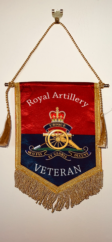 Royal Artillery Veteran Pendant ( RA-V/P ) Gold Fringe as