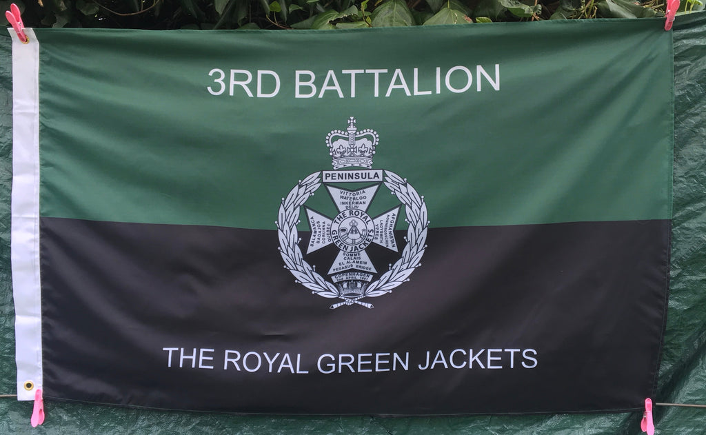 3rd Bn Royal Green Jackets 5’ x 3’ Flag ( 3RGJ ) – British Army ...