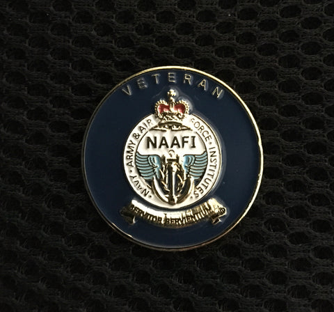 NAAFI Veteran 30mm 3D Lpel Badge ( NAF-V )