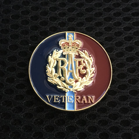 Royal Air Force Veteran ( RAF-V ) 30mm 3D Lapel Badge