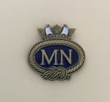 Merchant Navy ( MN-B ) Antique Bronze Lapel Badge