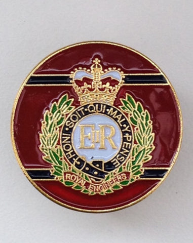 Royal Engineers ( RE-B ) Colour Lapel Pin 25mm