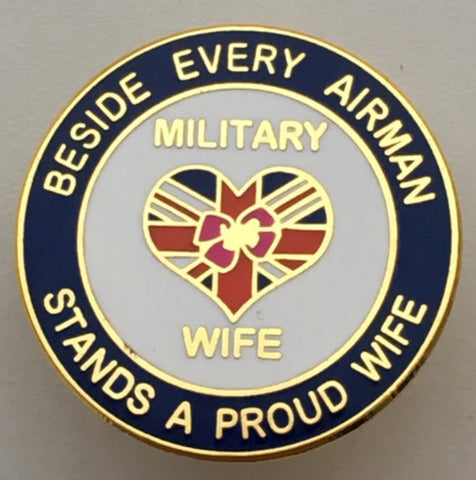 Military Wife ( Airman ) support Lapel Badge 2D 25mm