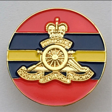 Royal Artillery ( RA-B ) Colours Lapel Badge 25mm