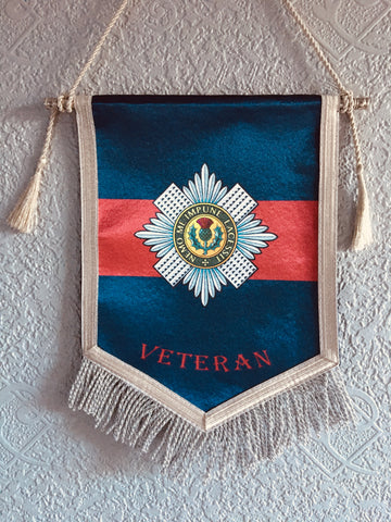 Scots Guards Veteran Colours Pendant ( SG-V/P/SF ) Silver Fringe