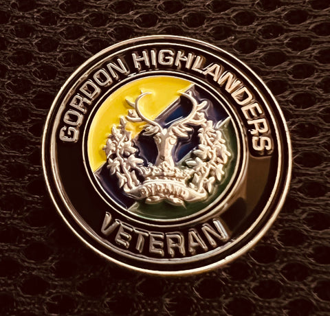Gordon Highlanders Veteran 3D Colours Lapel Badge 30mm ( GH-V )